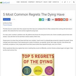5 Most Common Regrets The Dying Have