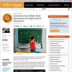 Common Core Math: Best Resources for High School Educators