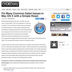 Fix Many Common Safari Issues in Mac OS X with a Simple Reset