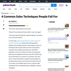 4 Common Sales Techniques People Fall For