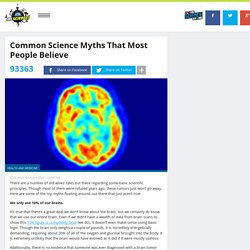 Common Science Myths That Most People Believe
