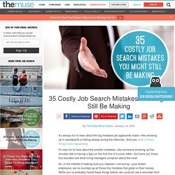 Common Job Search Mistakes
