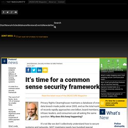 It's time for a common sense security framework - Help Net Security