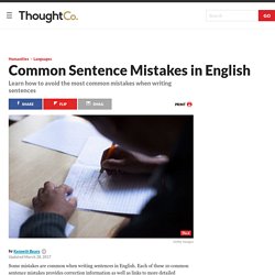 Common Sentence Mistakes