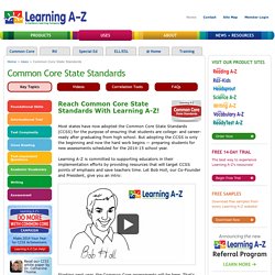 Common Core Assessments start in 2014. Prepare now with Learning A-Z!