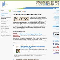 Common Core State Standards » TextProject