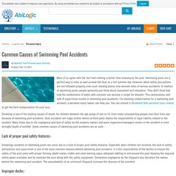 Common Causes of Swimming Pool Accidents