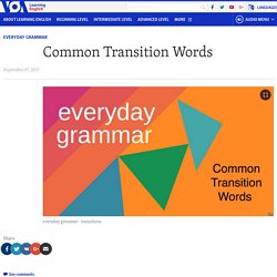 Common Transition Words