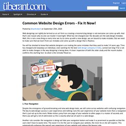 Common Website Design Errors - Fix It Now!