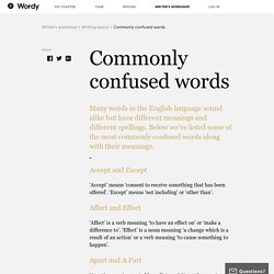 Commonly confused words