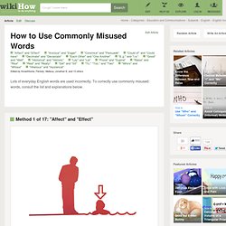 How to Use Commonly Misused Words