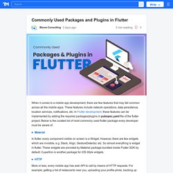 Commonly Used Packages and Plugins in Flutter