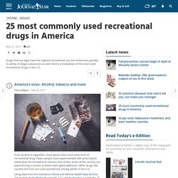 25 most commonly used recreational drugs in America
