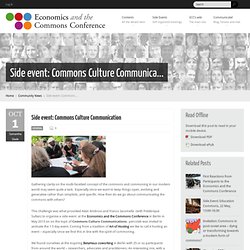 Side event: Commons Culture Communication