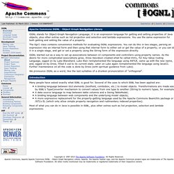 OGNL - Apache Commons OGNL - Object Graph Navigation Library