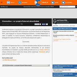 Commotion : un projet d'Internet décentralisé