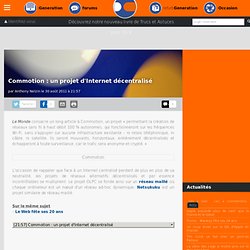Commotion : un projet d'Internet décentralisé