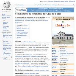 Communauté de communes de l'Orée de la Brie