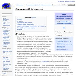 Communauté de pratique