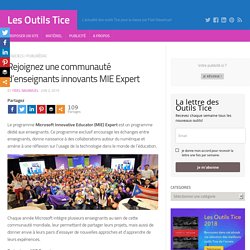 Rejoignez une communauté d'enseignants innovants MIE Expert