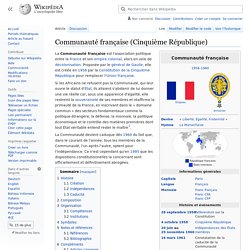 Communauté française (Cinquième République)