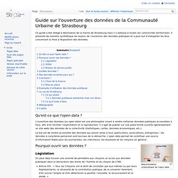Guide sur l'ouverture des données de la Communauté Urbaine de Strasbourg - StrasWeb - Wiki