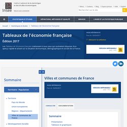 Villes et communes de France − Tableaux de l'économie française