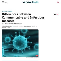 Communicable vs. Infectious Diseases
