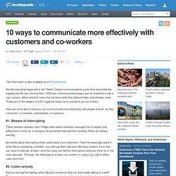 10 ways to communicate more effectively with customers and co-workers
