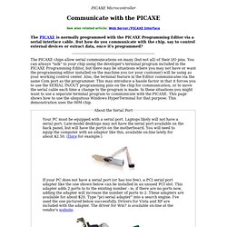 Communicate with the PICAXE