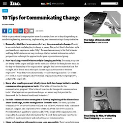 10 Tips for Communicating Change, Leadership and Delegation Article