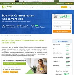 Get Upto 45% OFF on Business Communication Assignment Help