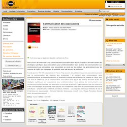 Librairie : Boutique en ligne : Catalogue de la librairie : Guides : Guides pratiques : Communication des associations