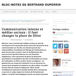 Communication interne et médias sociaux : il faut changer la place du filtre Bloc