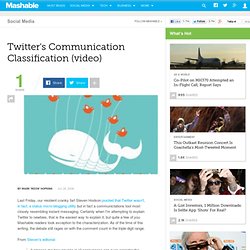 Twitter’s Communication Classification (video)