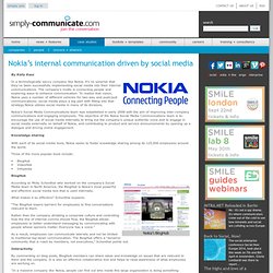 Nokia’s internal communication driven by social media