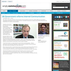 UK Government reforms Internal Communication
