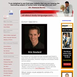 Eric Goulard, Non-Verbal Communication Consultant, Trainer & Author