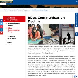 BDes Communication Design - Department of Design