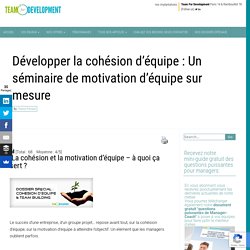 Développer la cohésion d’équipe : Un séminaire de motivation d'équipe sur mesure Cohésion d'équipe, Communication interne, développement du capital humain, développer la performance, Motivation d'équipe, Séminaire de motivation, Stimulation de l'équipe, t