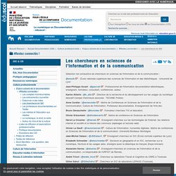 Les chercheurs en sciences de l'information et de la communication — Documentation (CDI)