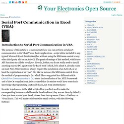 Serial Port Communication in Excel (VBA)