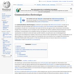 Communication électronique