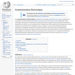 Communication électronique