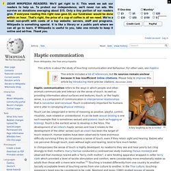Haptic communication