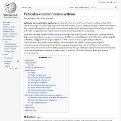 Vehicular communication systems