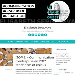 [TOP 3] – Communication d’entreprise en 2017 : tendances et enjeux – Elisabeth Sergeyeva