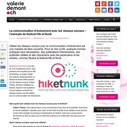 La communication d'évènement avec les réseaux sociaux - l'exemple du festival Hik et Nunk