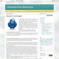 Séquence 4 : le microblogging