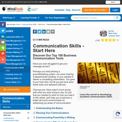 Communication Skills - Improve Your Communication With MindTools.com